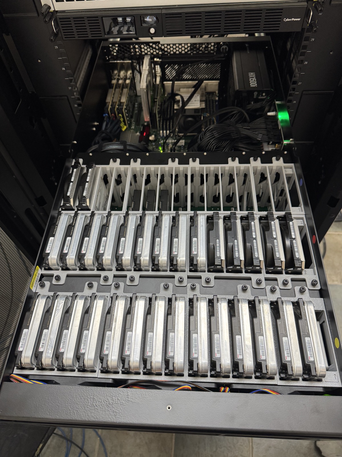 Proxmox host · 24 bays